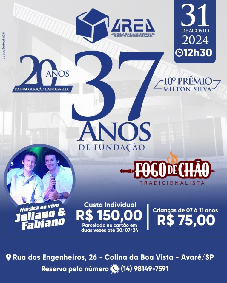 Area 37 anos de fundação