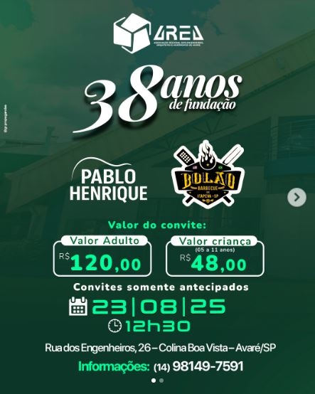 38 anos de fundação 38 anos de fundação