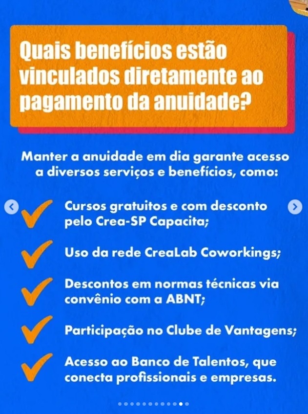 Anuidade CREA-SP 2026.