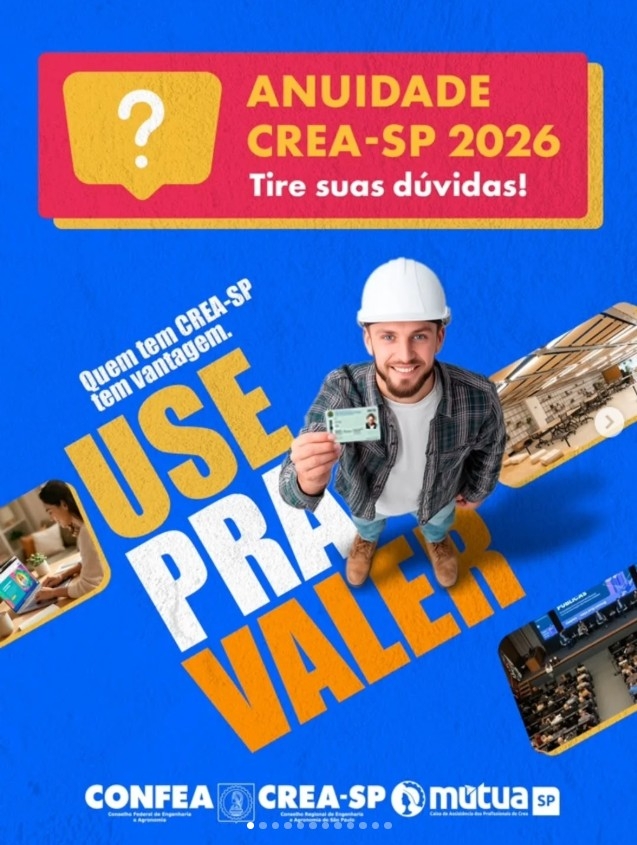 Anuidade CREA-SP 2026.