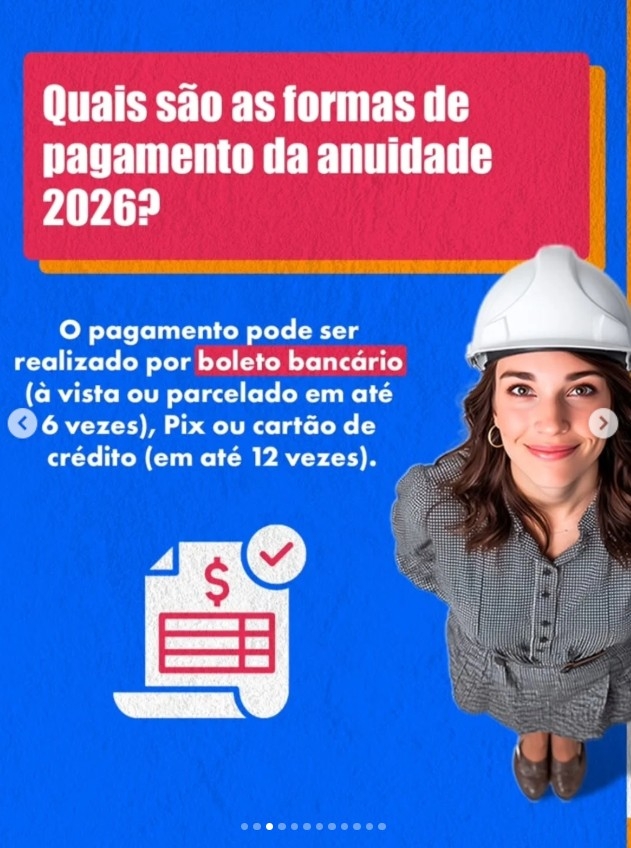 Anuidade CREA-SP 2026.