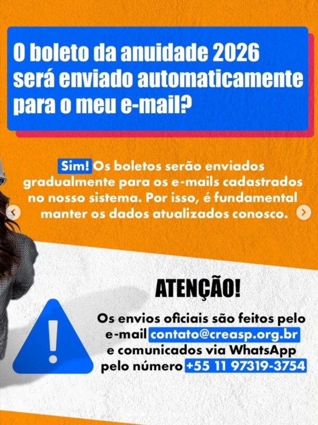 Anuidade CREA-SP 2026.