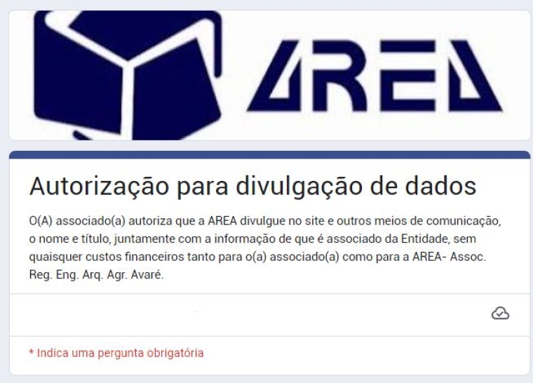 Autorização para divulgação de dados