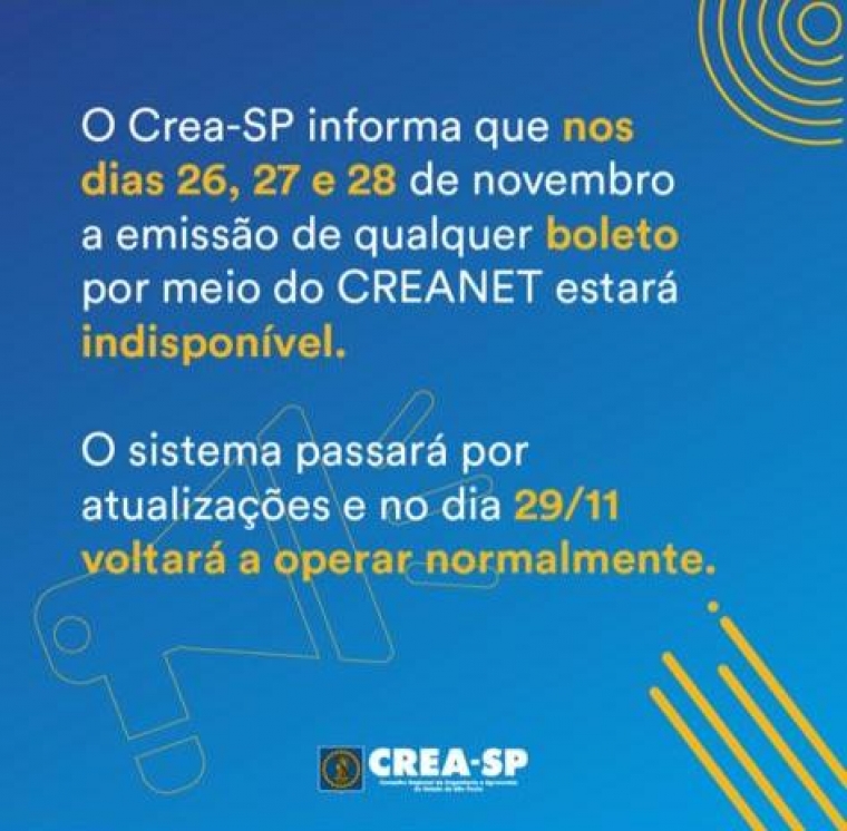 Aviso Crea -SP