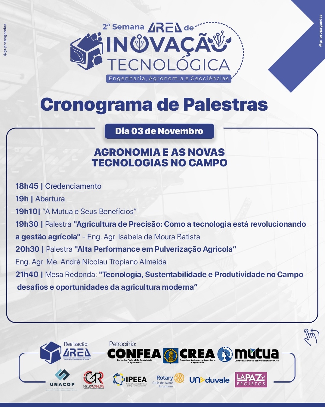 Está chegando a 2ª Semana de Inovação Tecnológica da AREA!