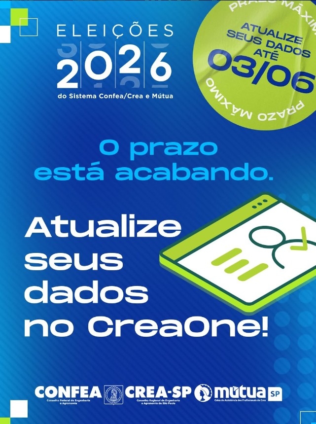Eleições 2026 do Sistema Confea/Crea-SP e Mútua-SP estão chegando