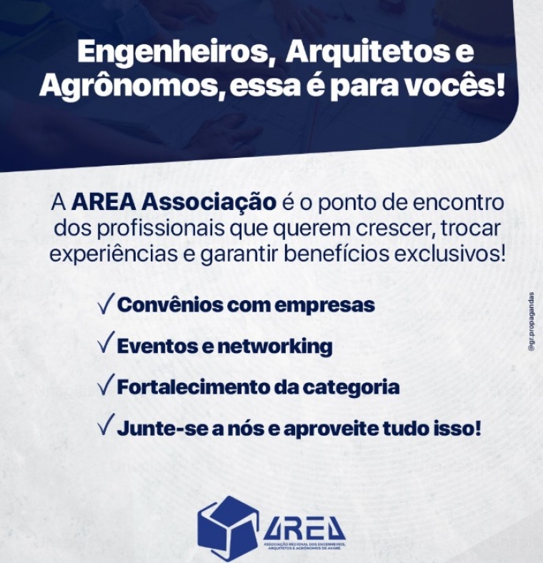 Engenheiros, Arquitetos e Agrônomos, cresçam com a gente!