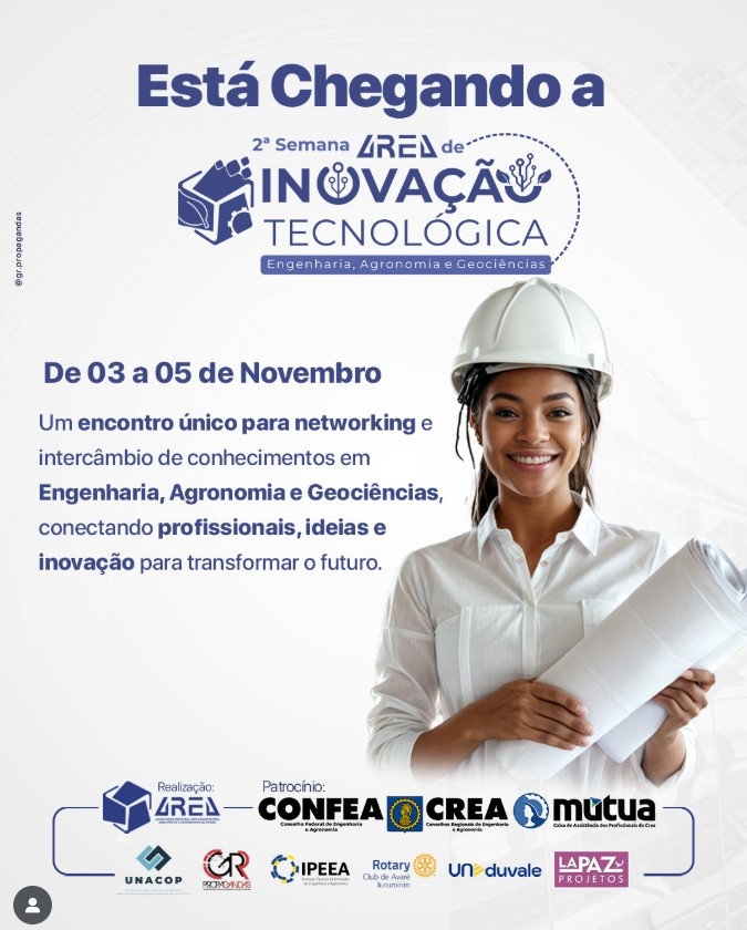Está chegando a 2ª Semana de Inovação Tecnológica da AREA!