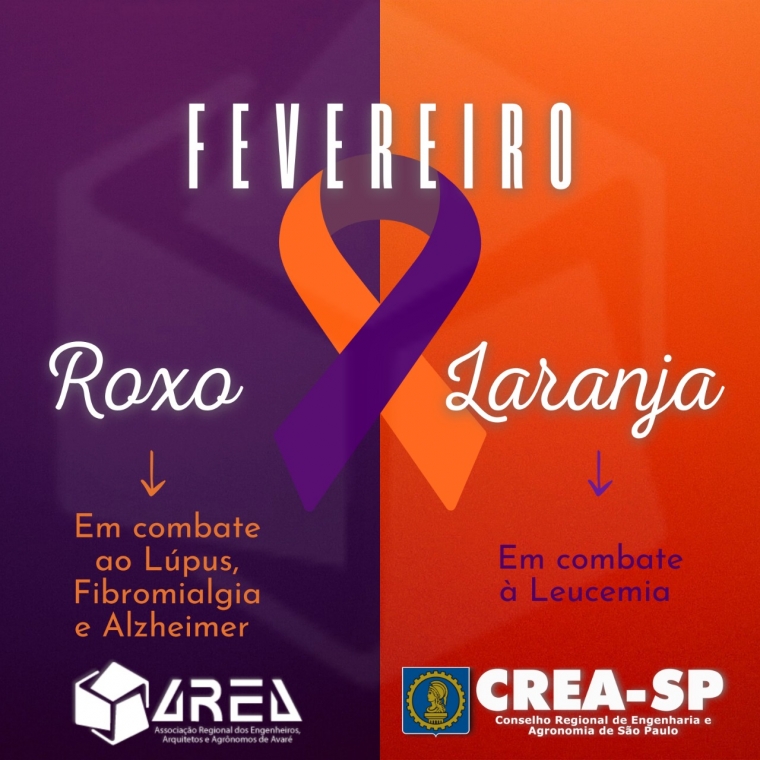 Fevereiro roxo e laranja