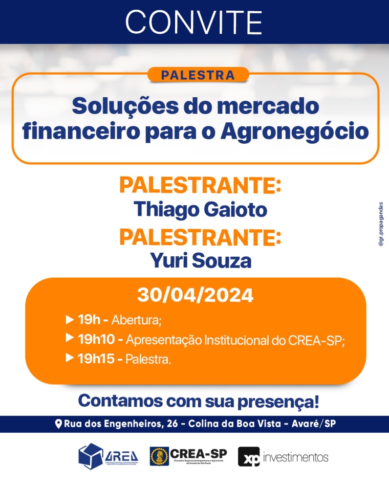 PALESTRA - Tecnologia e Agronegócio