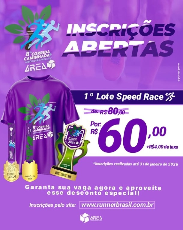 1º LOTE SPEED RACE da 8ª Corrida AREA