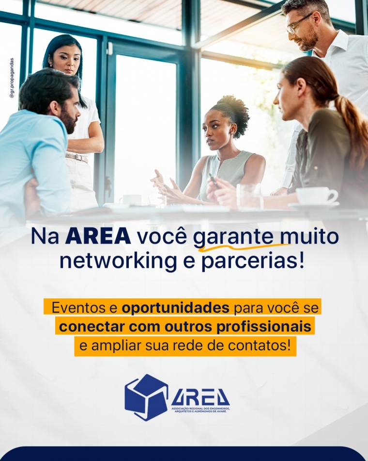 Na AREA você garante muito networking e parcerias