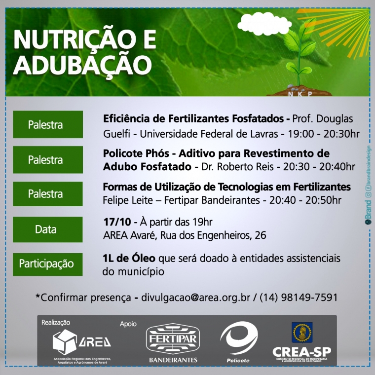 PALESTRAS - Nutrição e adubação