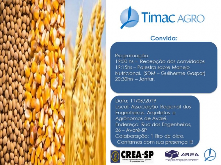 Palestra sobre Manejo Nutricional - TIMAC AGRO