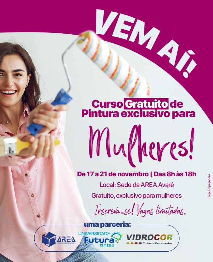 Curso de Pintura Gratuído para Mulheres!