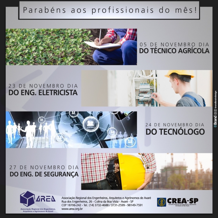 Parabéns aos profissionais do mês!