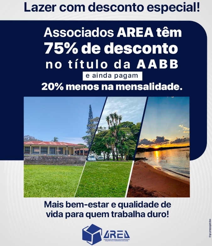 Associados AREA tem 75% de desconto no título da AABB