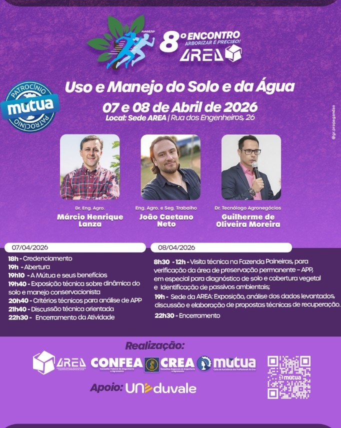 Uso e Manejo do solo e da Água - um evento que conecta profissionais, estudantes e todos que acreditam no poder da preservação ambiental.