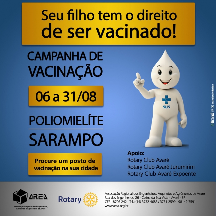 Seu filho tem o direito de ser vacinado!