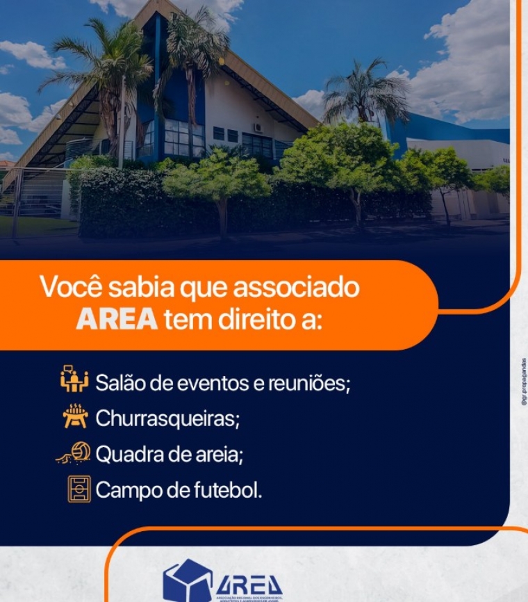Você sabia que associado AREA tem direito a: