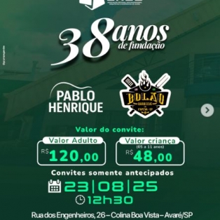 38 anos de fundação