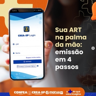 Emitir sua ART direto no app do Crea-SP