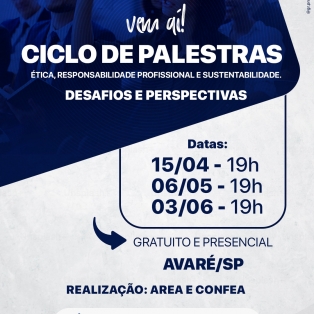 Vem ai! Ciclo de palestras.