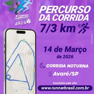 Percurso da corrida - 7/3 km