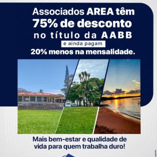 Associados AREA tem 75% de desconto no título da AABB
